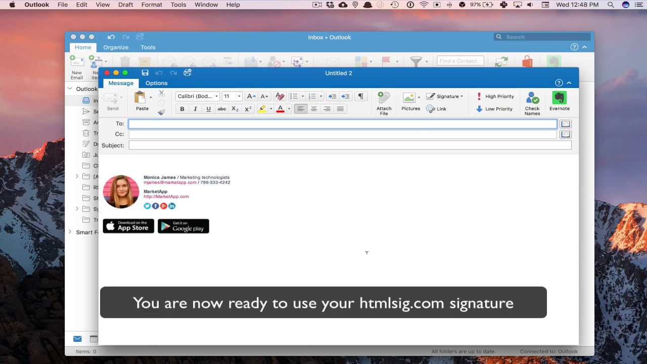 Adding Signature Outlook For Mac